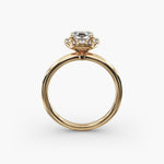 Load image into Gallery viewer, Lab Grown Cushion Cut Diamond Halo Engagement Ring – 1 to 5 Carat Center | Made in USA