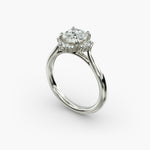 Load image into Gallery viewer, Cushion Cut Lab Grown Diamond Halo Engagement Ring | 1 to 5 Carat Center | USA Certified