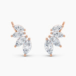 Load image into Gallery viewer, Marquise Lab-Grown Diamond Ear Climber Earrings 1.50 CTW – 8 Stones | 10K, 14K, 18K White, Yellow & Rose Gold | IGI Certified