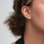 Load image into Gallery viewer, Marquise Lab-Grown Diamond Ear Climbers 3.00 CTW – 12 Stones | 10K, 14K, 18K White, Yellow & Rose Gold | IGI Certified