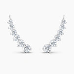 Load image into Gallery viewer, Round Lab-Grown Diamond Ascend Ear Climbers 3.00 CTW – 12 Stones | 10K, 14K, 18K White, Yellow & Rose Gold | IGI Certified