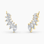 Load image into Gallery viewer, Marquise Lab-Grown Diamond Ear Climbers 3.00 CTW – 12 Stones | 10K, 14K, 18K White, Yellow & Rose Gold | IGI Certified