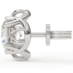 Load image into Gallery viewer, X-Style Round Lab Grown Diamond Earrings 1.61 CTW in 10K 14K 18K White Yellow Rose Gold