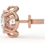 Load image into Gallery viewer, X-Style Round Lab Grown Diamond Earrings 1.61 CTW in 10K 14K 18K White Yellow Rose Gold