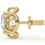 Load image into Gallery viewer, X-Style Round Lab Grown Diamond Earrings 1.61 CTW in 10K 14K 18K White Yellow Rose Gold