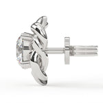 Load image into Gallery viewer, Rose-Style Round Lab Grown Diamond Earrings 0.93 CTW in 10K 14K 18K White Yellow Rose Gold