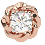 Load image into Gallery viewer, Rose-Style Round Lab Grown Diamond Earrings 0.93 CTW in 10K 14K 18K White Yellow Rose Gold