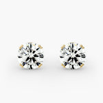 Load image into Gallery viewer, Lab Grown Round Cut Double Prong Diamond Stud Earrings