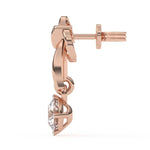 Load image into Gallery viewer, Round Lab Grown Diamond Drop Earrings 0.50 CTW in 10K 14K 18K White Yellow Rose Gold