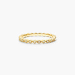 Load image into Gallery viewer, Round Diamond Band Ring – Dainty Stacking Ring with 13 Lab Grown Diamonds