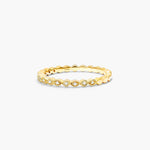 Load image into Gallery viewer, Round Diamond Band Ring – Dainty Stacking Ring with 13 Lab Grown Diamonds