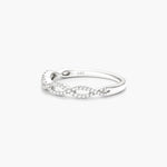 Load image into Gallery viewer, Infinity Twist Diamond Band Lab Grown Dainty Ring with 63 Round Stones