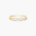 Load image into Gallery viewer, Infinity Twist Diamond Band Lab Grown Dainty Ring with 63 Round Stones