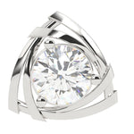 Load image into Gallery viewer, Triangle-Style Round Lab Grown Diamond Earrings 0.94 CTW in 10K 14K 18K White Yellow Rose Gold