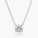 Load image into Gallery viewer, Four Prong Basket Solitaire Lab-Grown Pendant (0.25 to 3.00 CTW - E-F / VVS-VS)