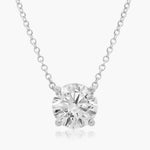 Load image into Gallery viewer, Four Prong Basket Solitaire Lab-Grown Pendant (0.25 to 3.00 CTW - E-F / VVS-VS)