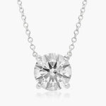 Load image into Gallery viewer, Four Prong Basket Solitaire Lab-Grown Pendant (0.25 to 3.00 CTW - E-F / VVS-VS)