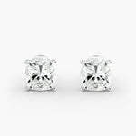 Load image into Gallery viewer, Cushion‑Cut Diamond Studs – Minimalist Everyday Luxury in Yellow & White Gold