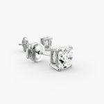 Load image into Gallery viewer, Cushion‑Cut Diamond Studs – Minimalist Everyday Luxury in Yellow & White Gold