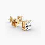 Load image into Gallery viewer, Cushion‑Cut Diamond Studs – Minimalist Everyday Luxury in Yellow & White Gold