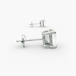 Load image into Gallery viewer, Four-Prong Princess Cut Lab Grown Diamond Stud Earrings