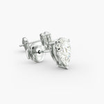 Load image into Gallery viewer, IGI Certified Three-Prong Pear Diamond Stud Earrings