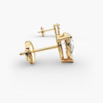 Load image into Gallery viewer, IGI Certified Three-Prong Pear Diamond Stud Earrings