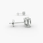 Load image into Gallery viewer, Lab Created Asscher Cut Diamond Stud Earrings