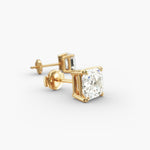 Load image into Gallery viewer, Lab Created Asscher Cut Diamond Stud Earrings
