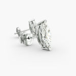 Load image into Gallery viewer, Marquise‑Cut Two‑Prong Diamond Stud Earrings | Lab‑Grown | 10K/14K/18K Gold