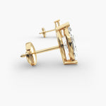 Load image into Gallery viewer, Marquise‑Cut Two‑Prong Diamond Stud Earrings | Lab‑Grown | 10K/14K/18K Gold