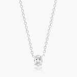 Load image into Gallery viewer, Oval Shape Diamond Solitaire Pendant (0.25 to 3.00 CTW - E-F / VVS-VS)