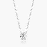 Load image into Gallery viewer, Oval Shape Diamond Solitaire Pendant (0.25 to 3.00 CTW - E-F / VVS-VS)