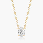Load image into Gallery viewer, Oval Shape Diamond Solitaire Pendant (0.25 to 3.00 CTW - E-F / VVS-VS)
