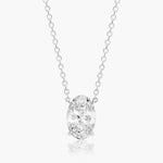 Load image into Gallery viewer, Oval Shape Diamond Solitaire Pendant (0.25 to 3.00 CTW - E-F / VVS-VS)