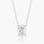 Load image into Gallery viewer, Oval Shape Diamond Solitaire Pendant (0.25 to 3.00 CTW - E-F / VVS-VS)