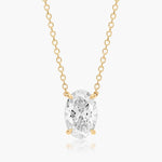 Load image into Gallery viewer, Oval Shape Diamond Solitaire Pendant (0.25 to 3.00 CTW - E-F / VVS-VS)