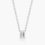 Load image into Gallery viewer, Emerald Cut Lab-Grown Diamond Solitaire Pendant (0.25 to 3.00 CTW - E-F / VVS-VS)