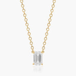 Load image into Gallery viewer, Emerald Cut Lab-Grown Diamond Solitaire Pendant (0.25 to 3.00 CTW - E-F / VVS-VS)