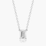 Load image into Gallery viewer, Emerald Cut Lab-Grown Diamond Solitaire Pendant (0.25 to 3.00 CTW - E-F / VVS-VS)