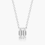 Load image into Gallery viewer, Emerald Cut Lab-Grown Diamond Solitaire Pendant (0.25 to 3.00 CTW - E-F / VVS-VS)
