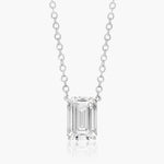 Load image into Gallery viewer, Emerald Cut Lab-Grown Diamond Solitaire Pendant (0.25 to 3.00 CTW - E-F / VVS-VS)