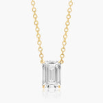 Load image into Gallery viewer, Emerald Cut Lab-Grown Diamond Solitaire Pendant (0.25 to 3.00 CTW - E-F / VVS-VS)