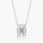 Load image into Gallery viewer, Emerald Cut Lab-Grown Diamond Solitaire Pendant (0.25 to 3.00 CTW - E-F / VVS-VS)