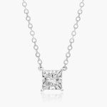 Load image into Gallery viewer, Princess Cut Lab-Grown Diamond Solitaire Pendant (0.25 to 3.00 CTW - E-F / VVS-VS)