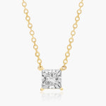 Load image into Gallery viewer, Princess Cut Lab-Grown Diamond Solitaire Pendant (0.25 to 3.00 CTW - E-F / VVS-VS)