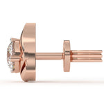 Load image into Gallery viewer, Triangle-Style Round Lab Grown Diamond Earrings 0.94 CTW in 10K 14K 18K White Yellow Rose Gold