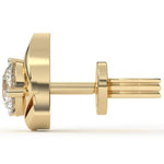 Load image into Gallery viewer, Triangle-Style Round Lab Grown Diamond Earrings 0.94 CTW in 10K 14K 18K White Yellow Rose Gold