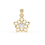 Load image into Gallery viewer, 0.47 CT Lab-Grown Diamond Flower Pendant Necklace | Solid Gold | Elegant Floral Design