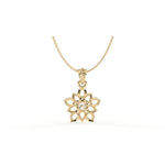 Load image into Gallery viewer, 0.47 CT Lab-Grown Diamond Flower Pendant Necklace | Solid Gold | Elegant Floral Design